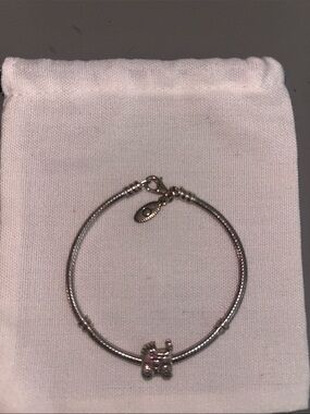 Pandora Silver Bracelet with Baby Carriage Charm - Silver